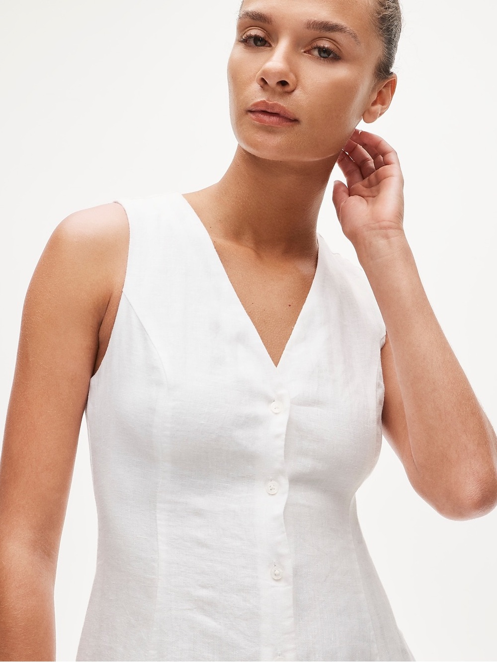 J. Crew Linen mini dress in White Size 6 - Picture 2 of 10